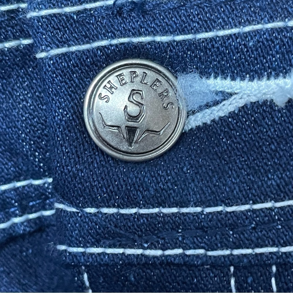 Sheplers Dark Blue Rodeo Jeans‎ sz 38 High Rise Mini Bootcut American Eagle - Picture 3 of 12